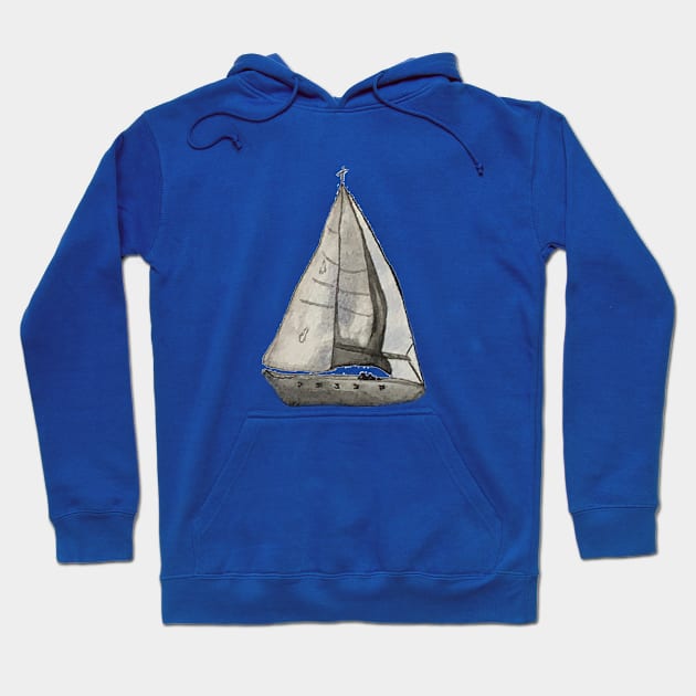 Sailboat Hoodie by LiaIsabellaArt